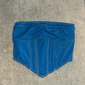 Blue Jean Style Corset Top